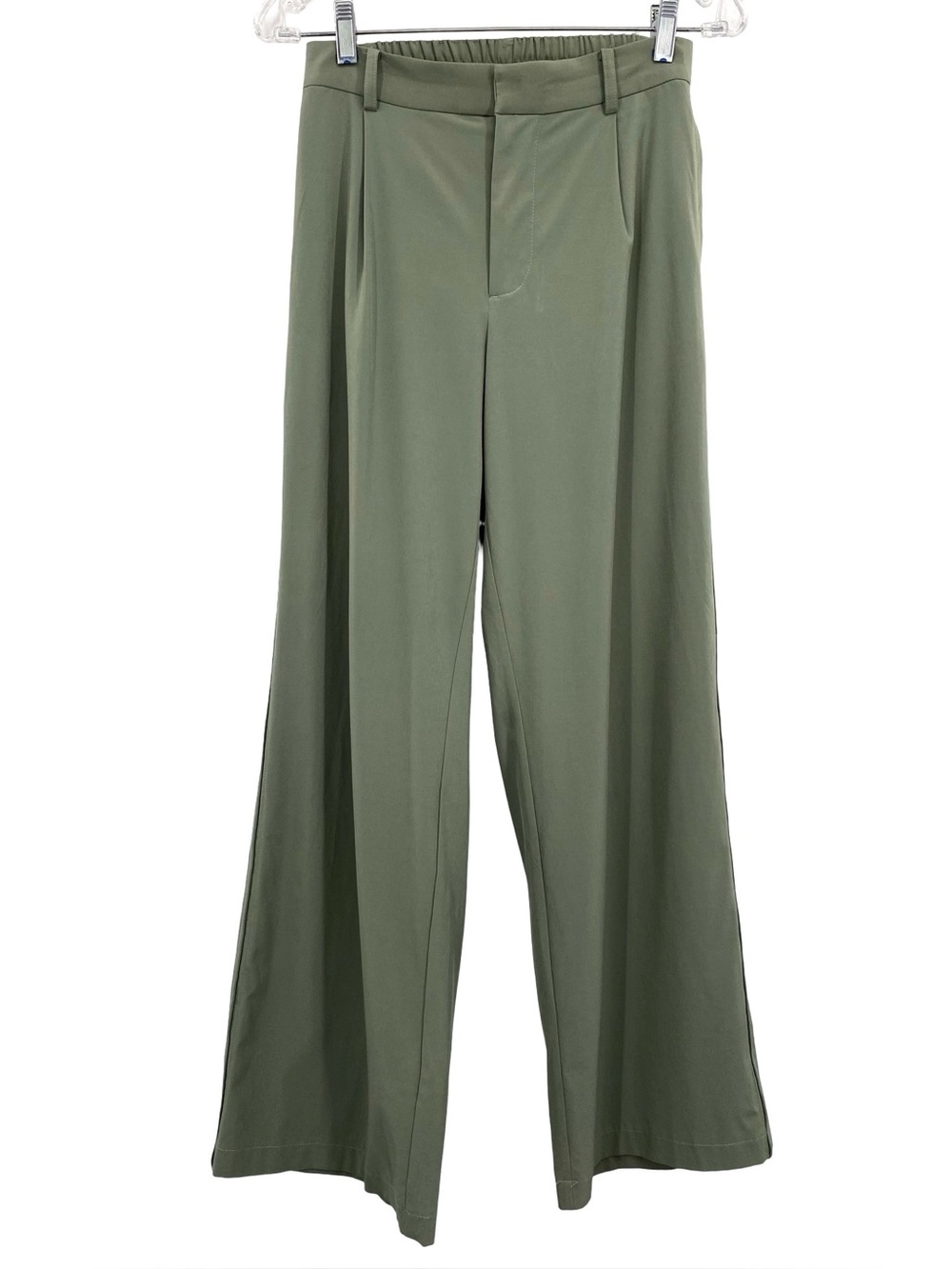 Vuori Villa Wide Leg Green Trouser Pants High Waist Size XS